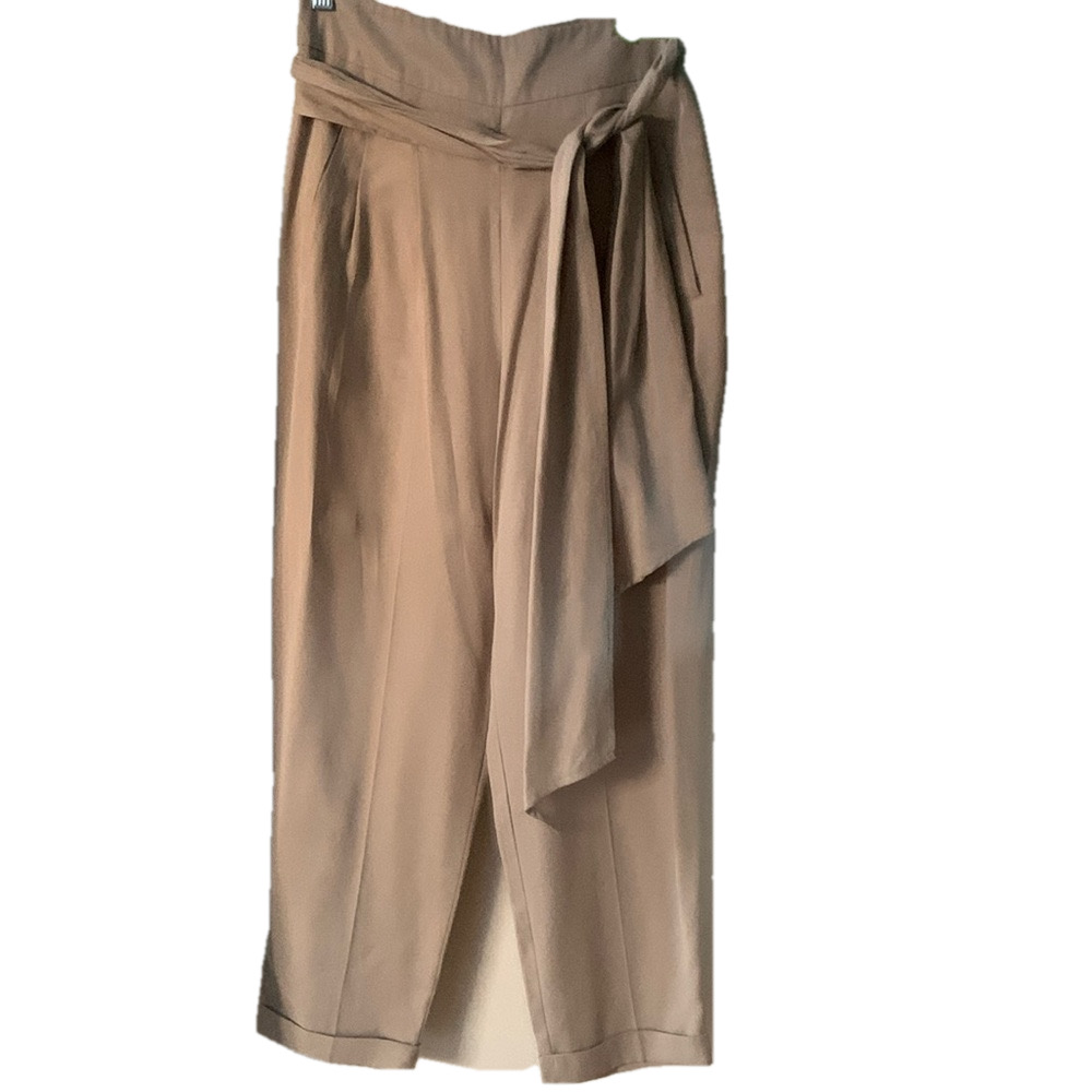 Nuvola NVL made in Italy beige Trousers with tie detail - 42